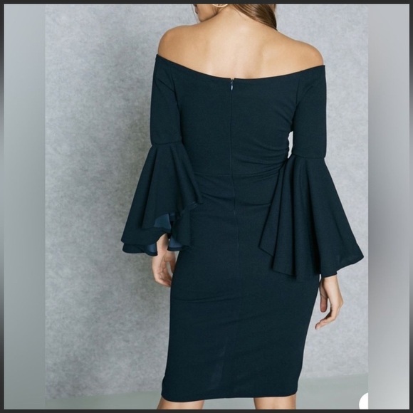 Bardot Black Off the Shoulder Dress - Picture 2 of 12